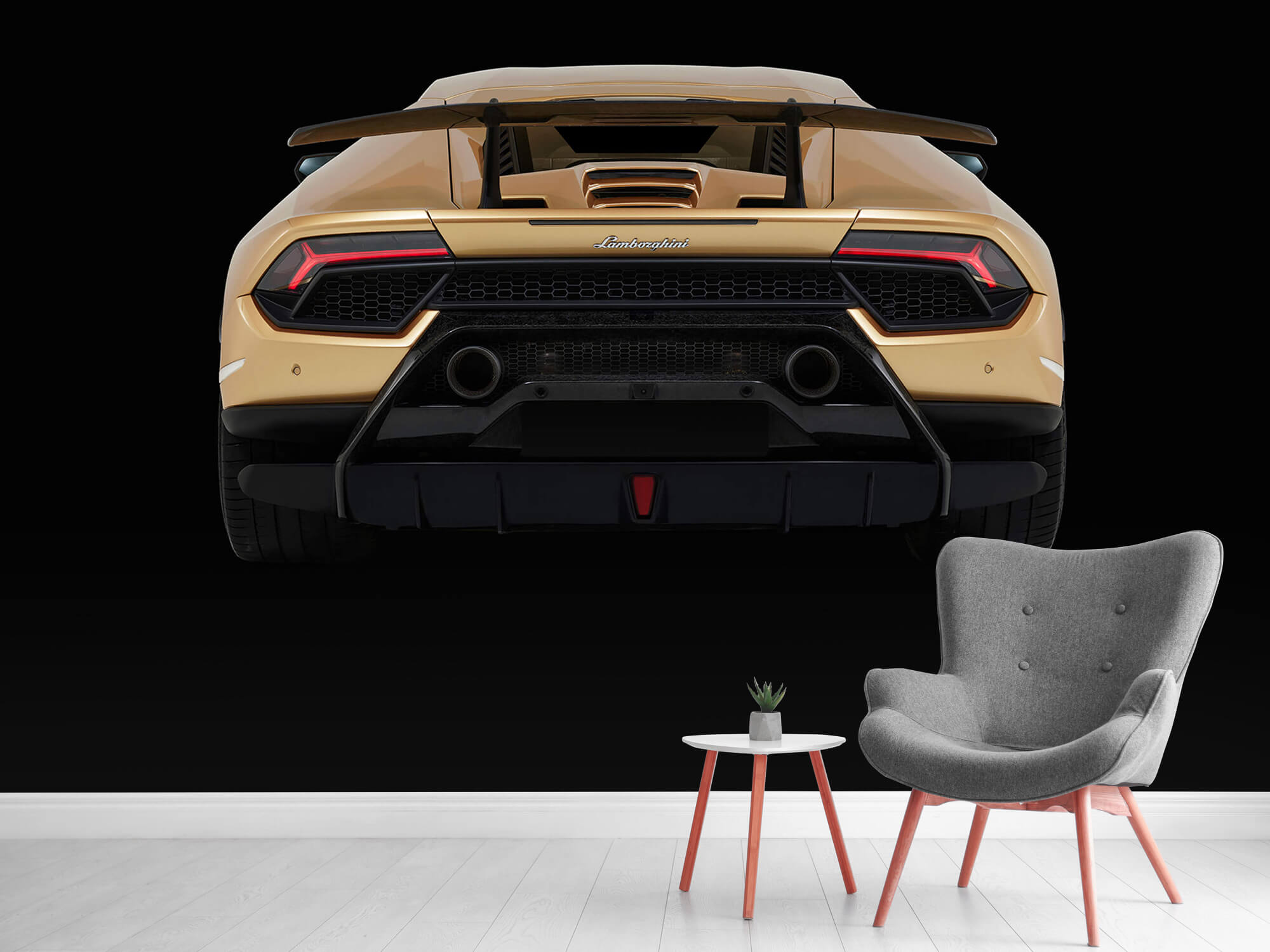 Wallpaper Lamborghini Huracán - Arrière, noir 11