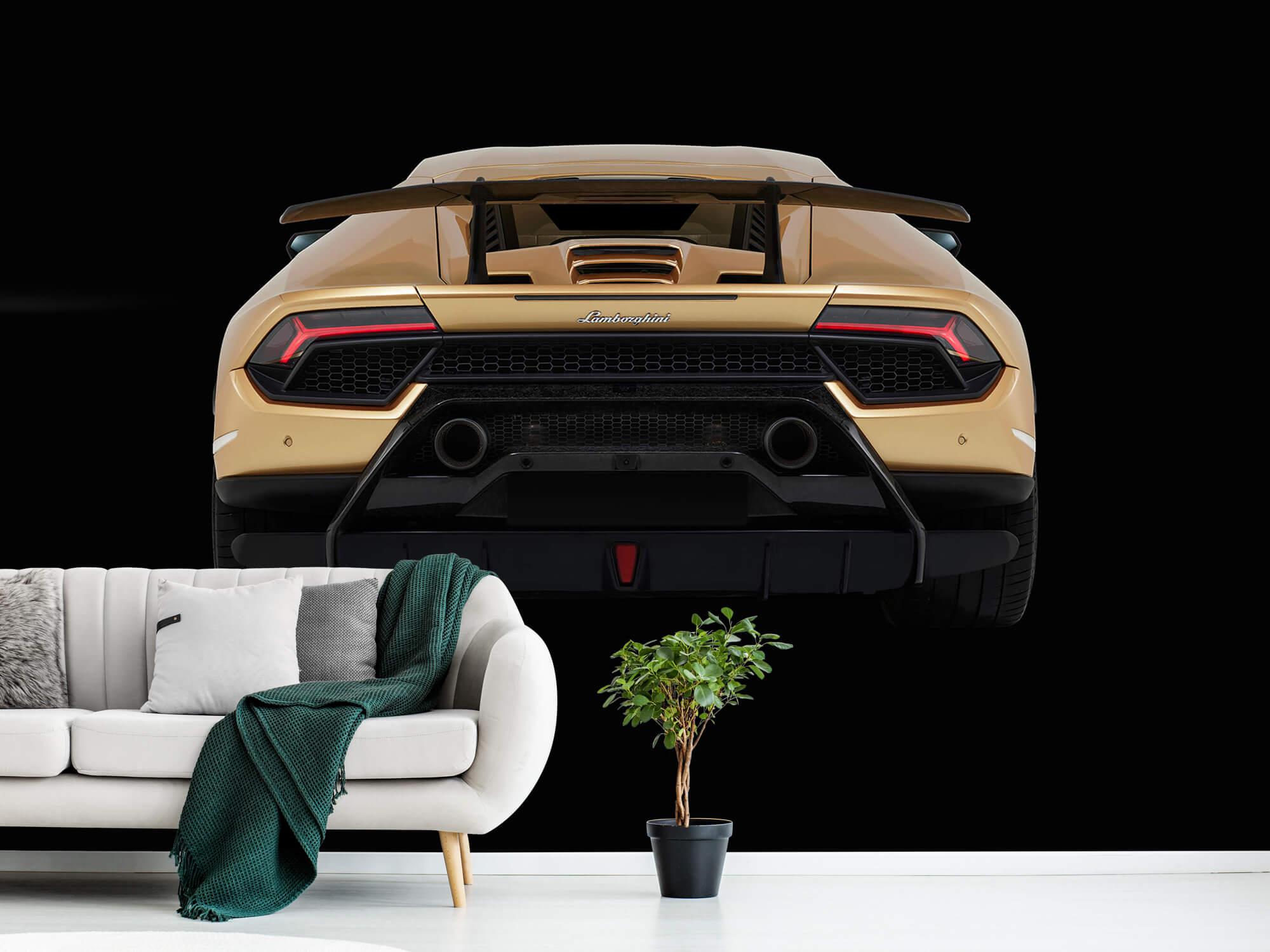 Wallpaper Lamborghini Huracán - Arrière, noir 12