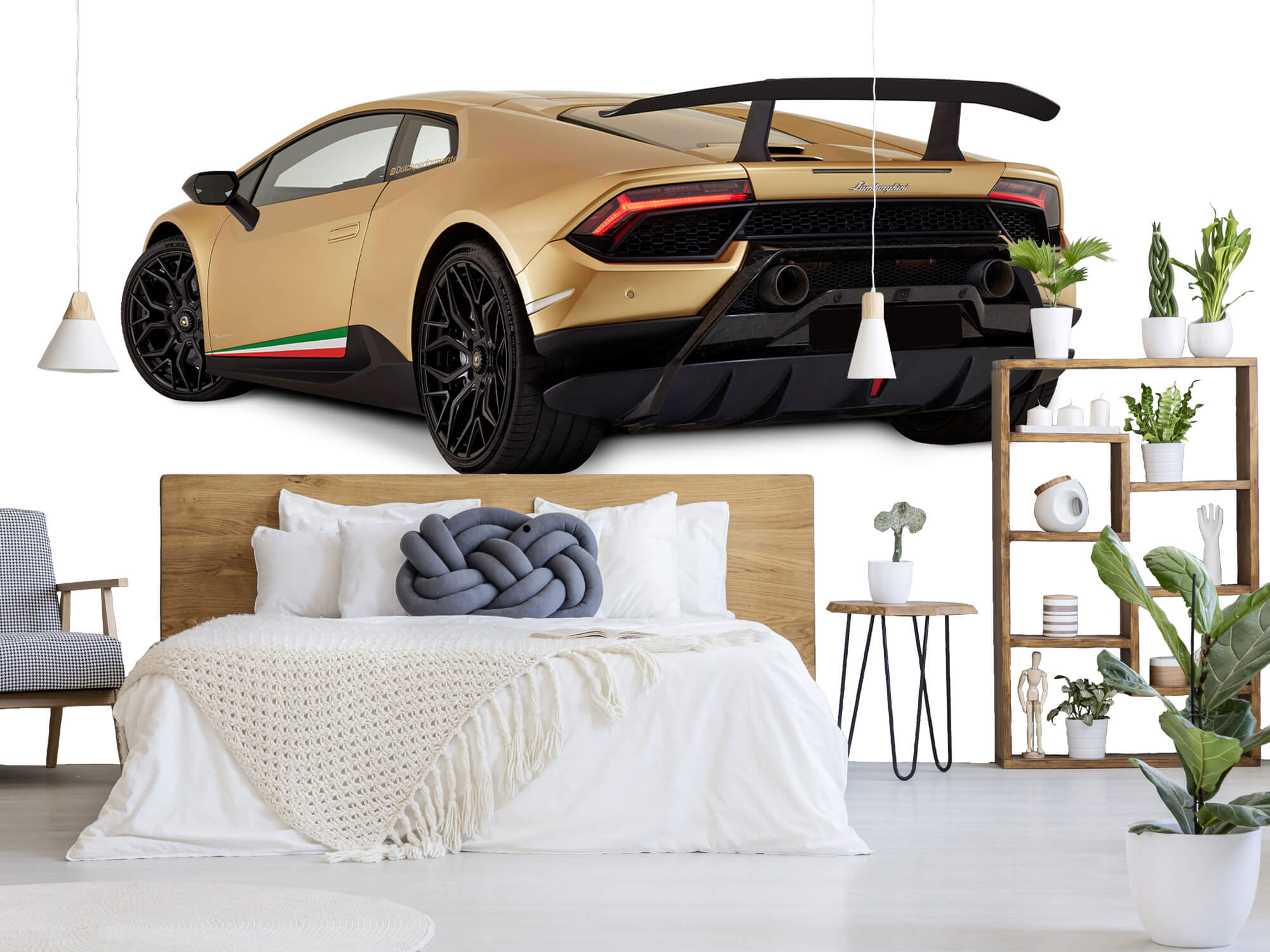 Wallpaper Lamborghini Huracán - Côté arrière gauche, blanc 7