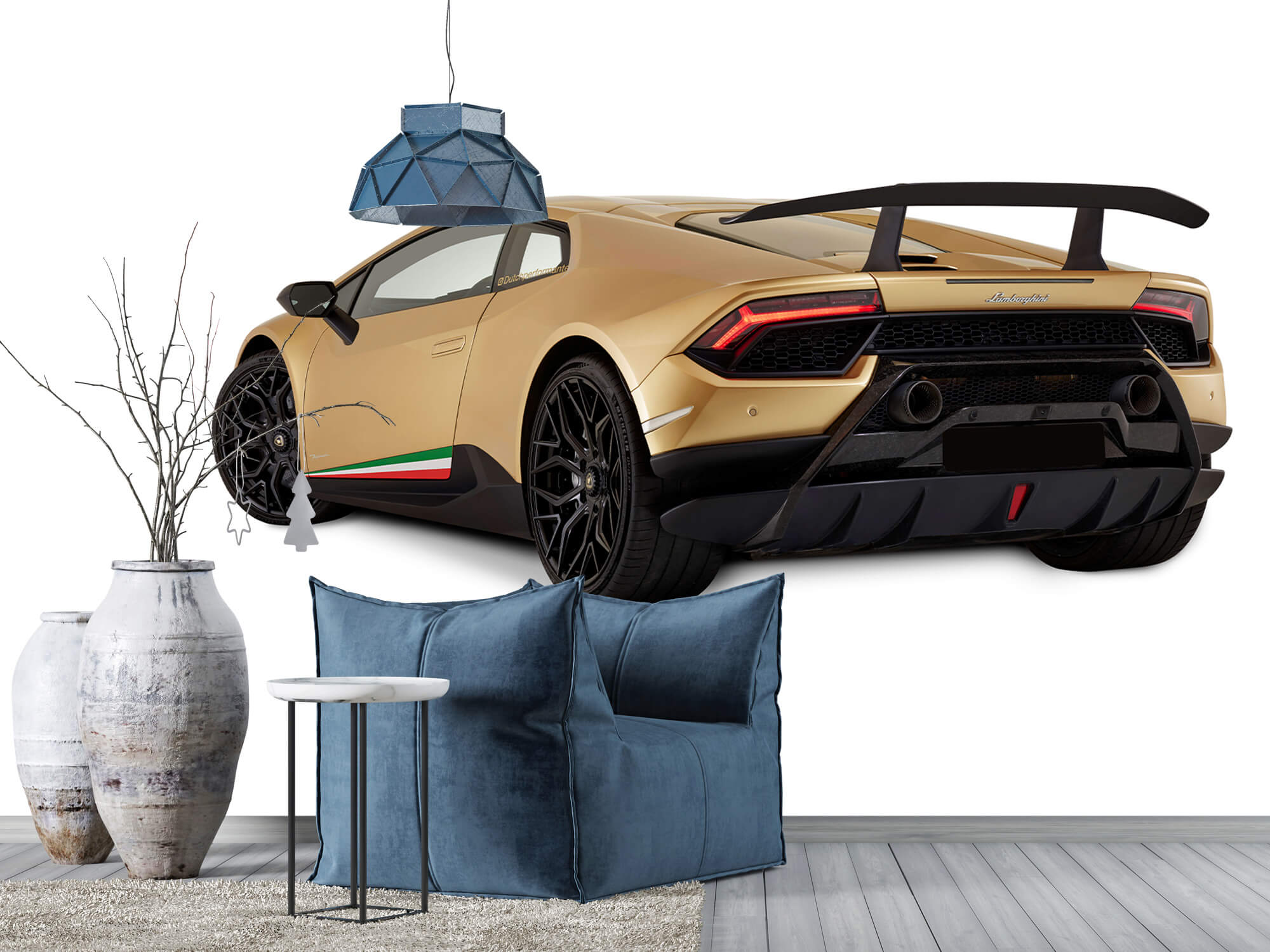 Wallpaper Lamborghini Huracán - Côté arrière gauche, blanc 5
