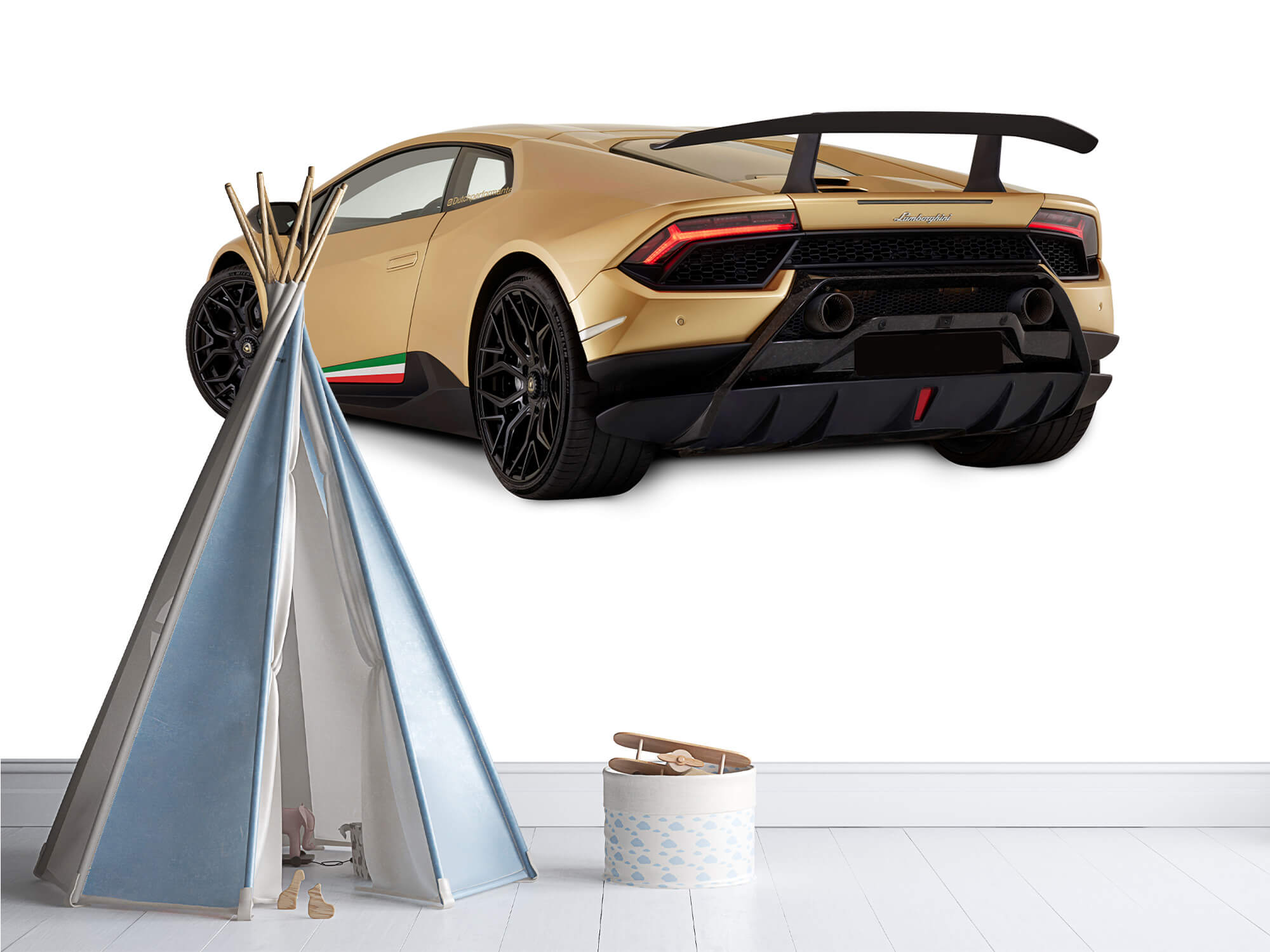 Wallpaper Lamborghini Huracán - Côté arrière gauche, blanc 12