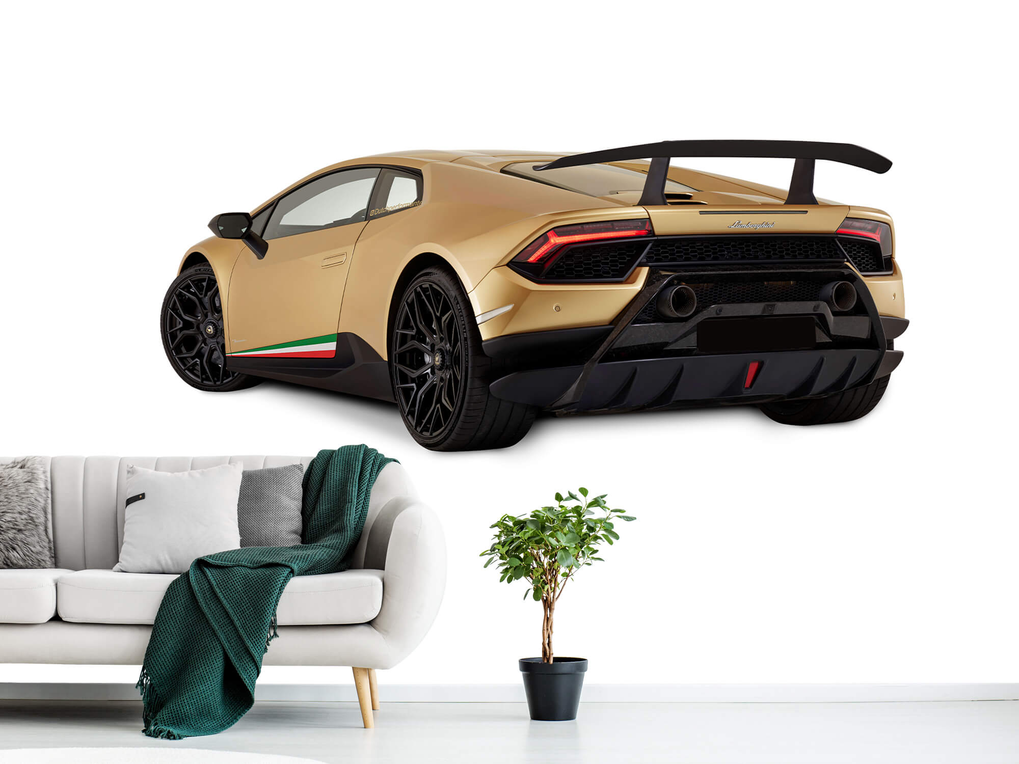 Wallpaper Lamborghini Huracán - Côté arrière gauche, blanc 1