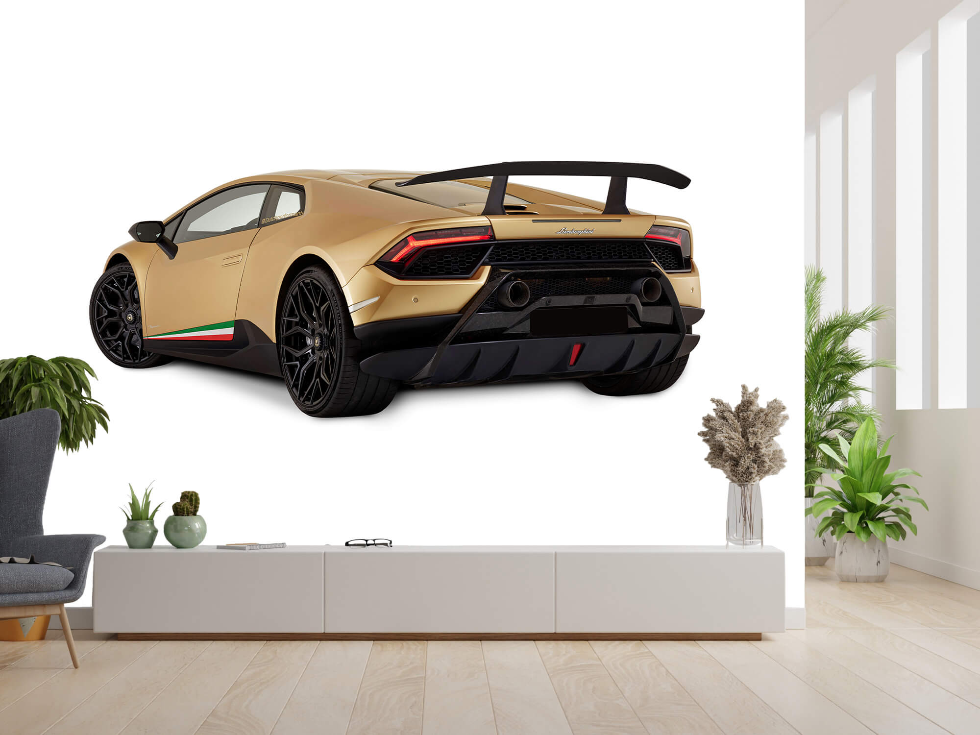 Wallpaper Lamborghini Huracán - Côté arrière gauche, blanc 3
