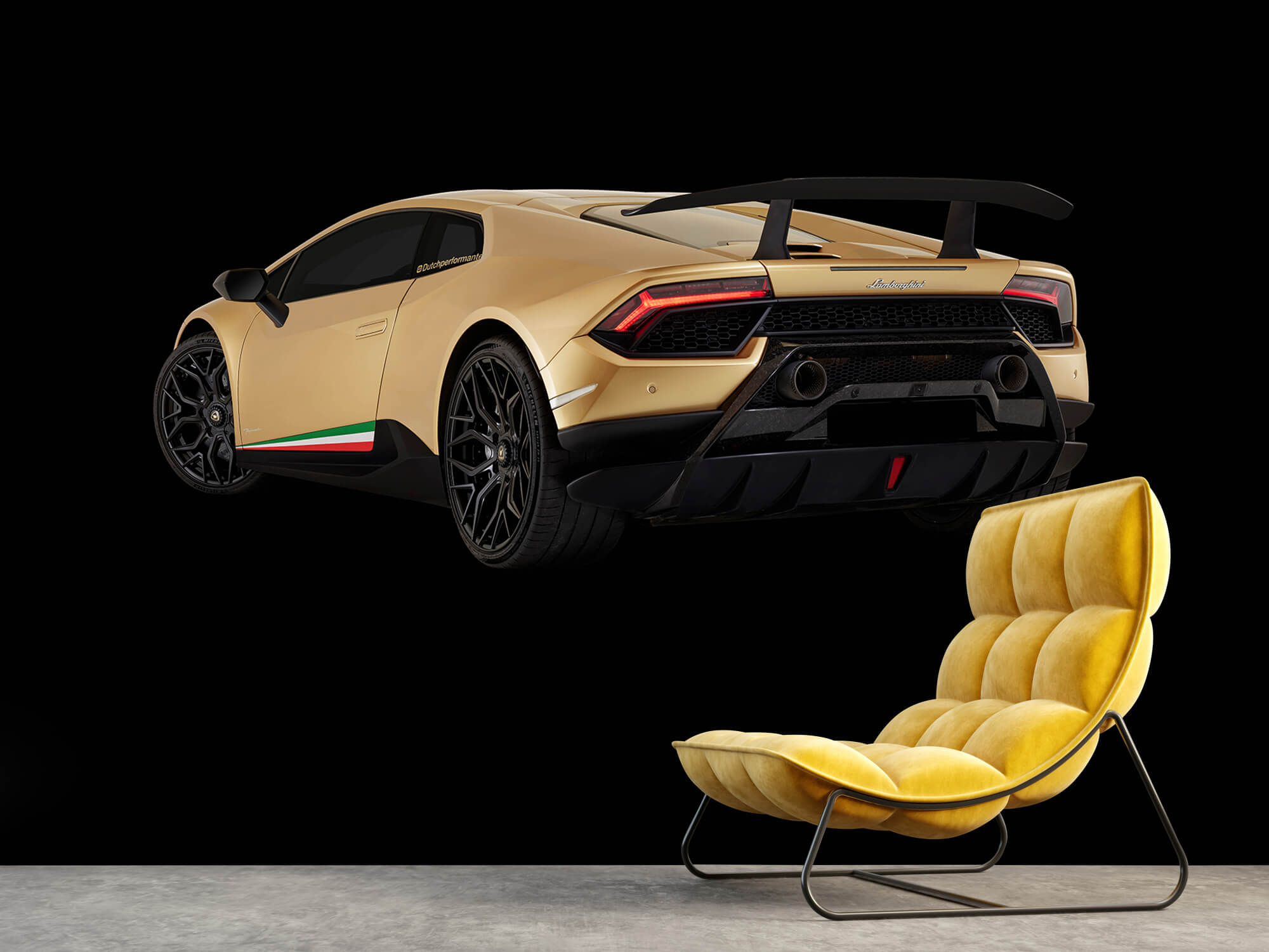 Wallpaper Lamborghini Huracán - Côté arrière gauche, noir 14