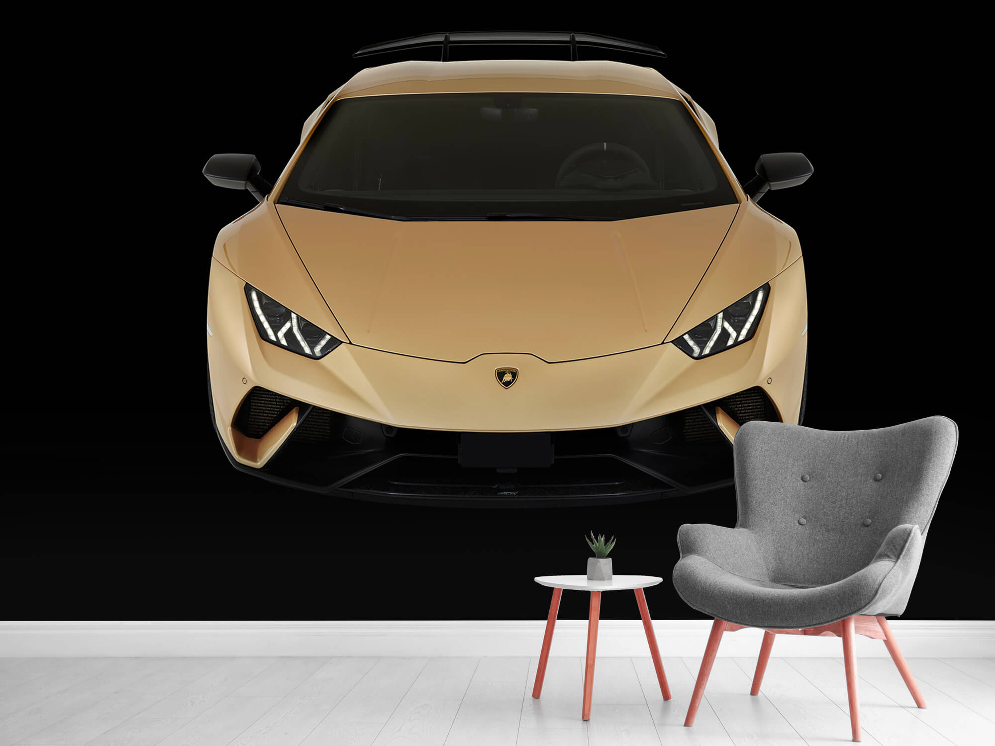 Wallpaper Lamborghini Huracán - Avant du dessus, noir 10