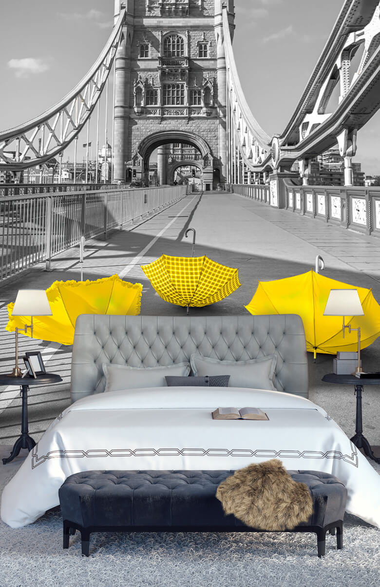  Parapluies jaunes sur le Tower bridge 6